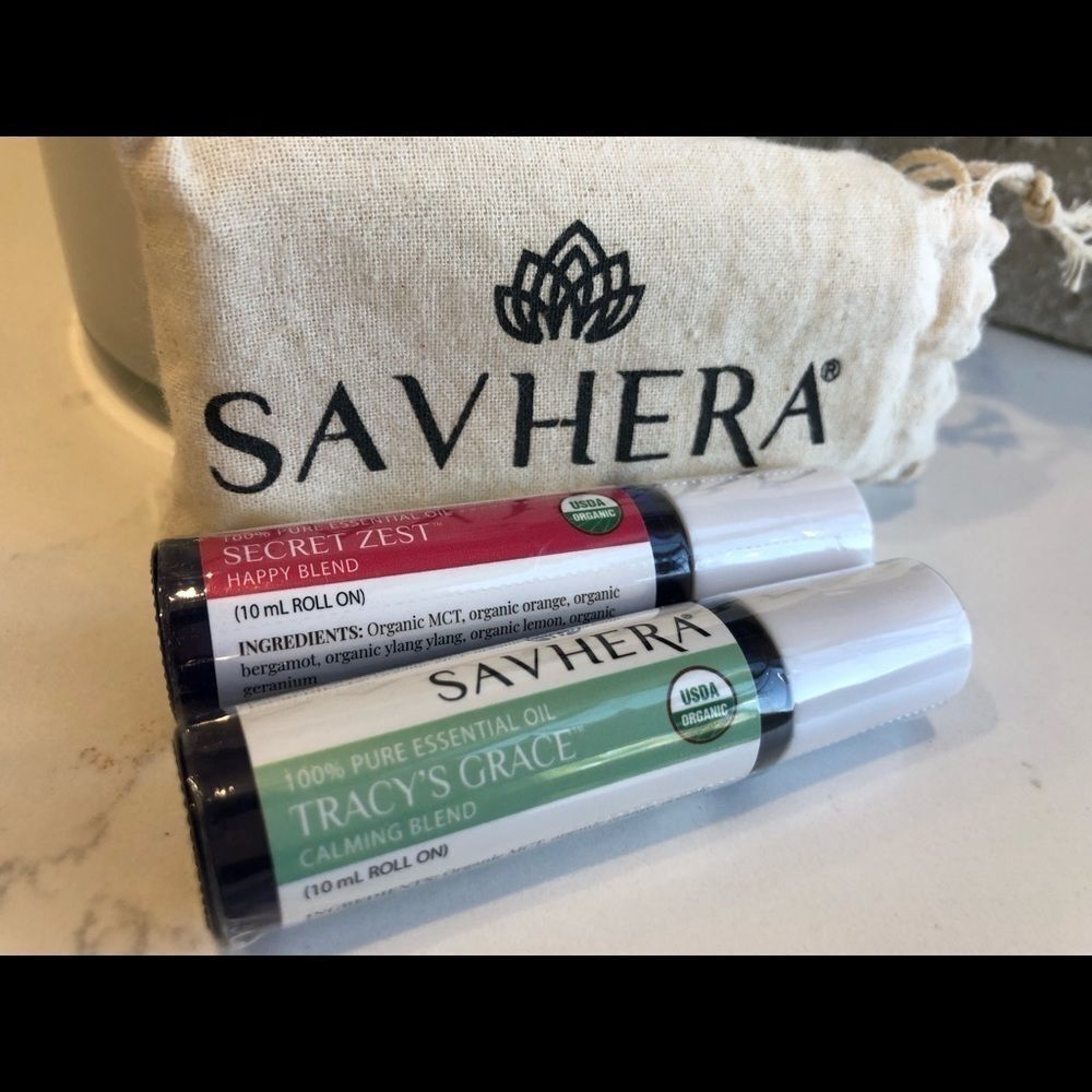 SAVHERA Essential Oils Organic Happy & Calming Blend Tracy's Grace Secret Zest